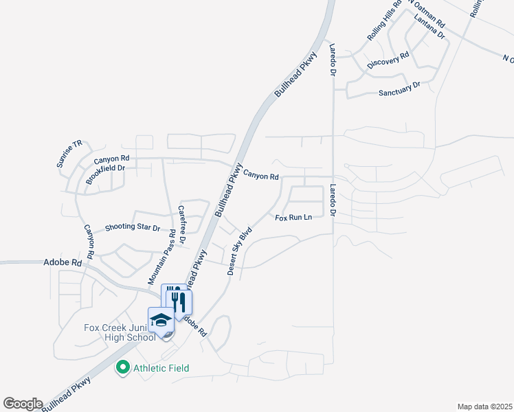 map of restaurants, bars, coffee shops, grocery stores, and more near in Bullhead City