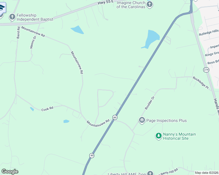 map of restaurants, bars, coffee shops, grocery stores, and more near 5563 Charter Oaks Lane in York