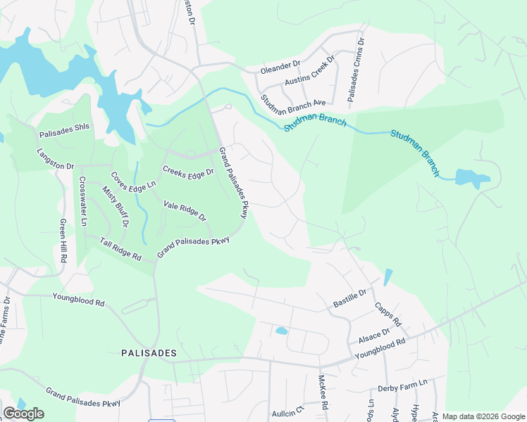 map of restaurants, bars, coffee shops, grocery stores, and more near 14718 Grand Palisades Parkway in Charlotte