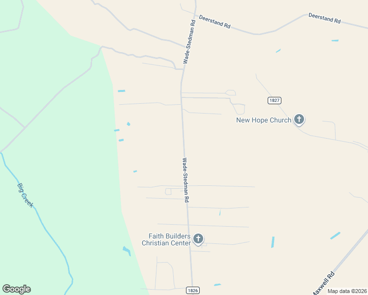 map of restaurants, bars, coffee shops, grocery stores, and more near 2890 Wade-Stedman Road in Stedman