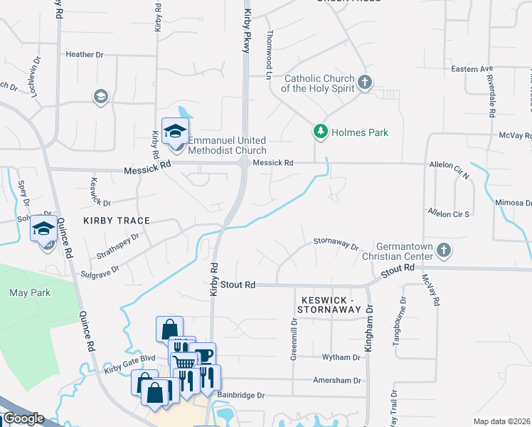 map of restaurants, bars, coffee shops, grocery stores, and more near in Memphis