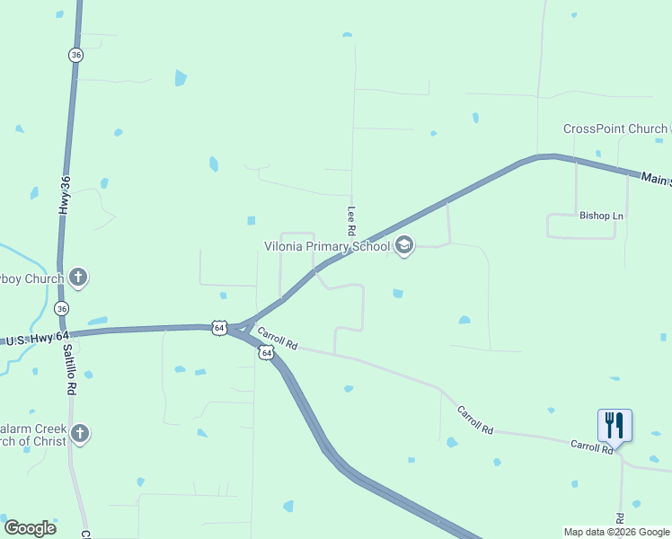 map of restaurants, bars, coffee shops, grocery stores, and more near 680 U.S. 64 Business in Conway