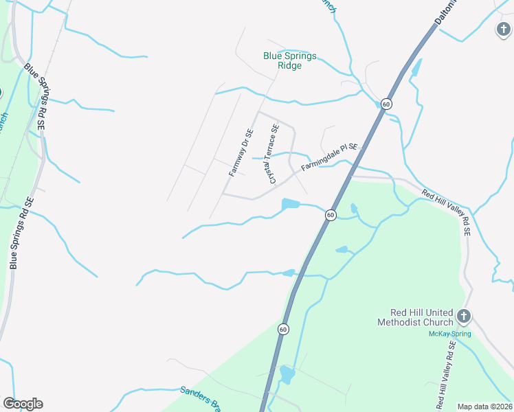 map of restaurants, bars, coffee shops, grocery stores, and more near 305 Farmingdale Place Southeast in Cleveland