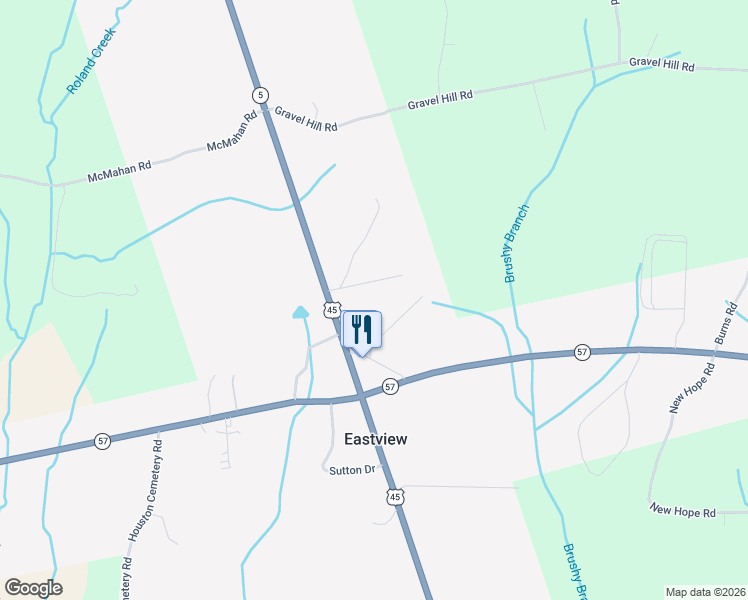 map of restaurants, bars, coffee shops, grocery stores, and more near 67 Hannah Drive in Ramer