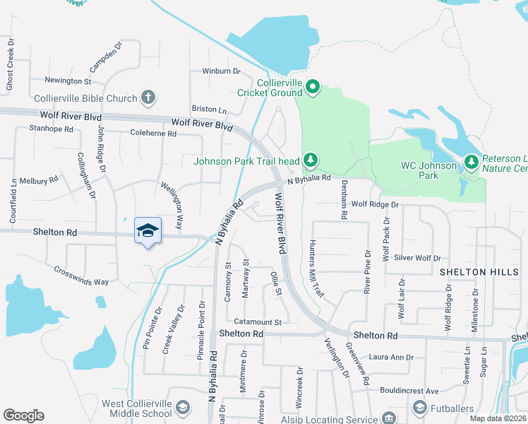 map of restaurants, bars, coffee shops, grocery stores, and more near in Collierville
