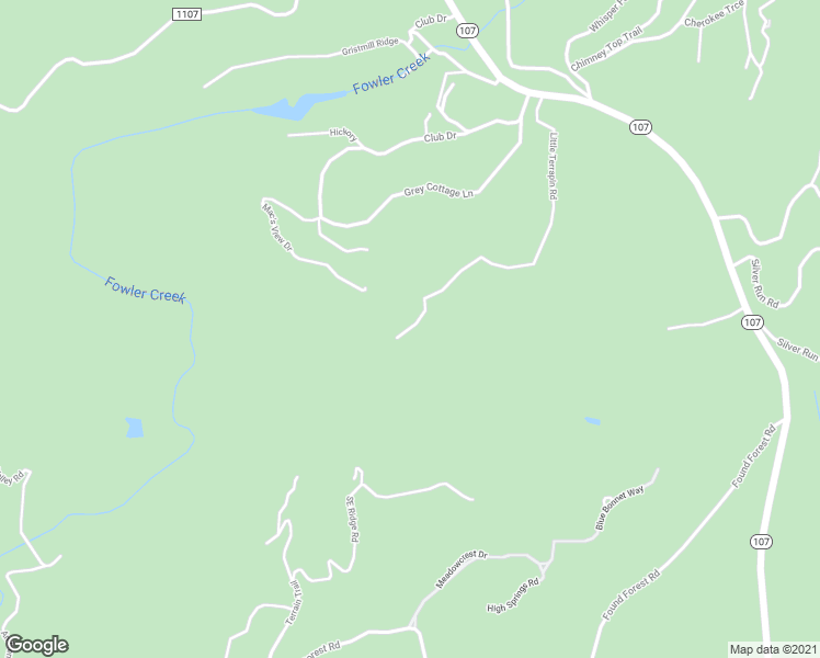 map of restaurants, bars, coffee shops, grocery stores, and more near 190 Little Terrapin Road in Cashiers