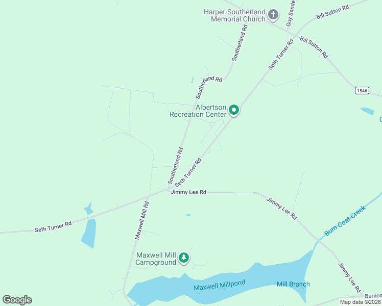 map of restaurants, bars, coffee shops, grocery stores, and more near 653 Seth Turner Road in Albertson