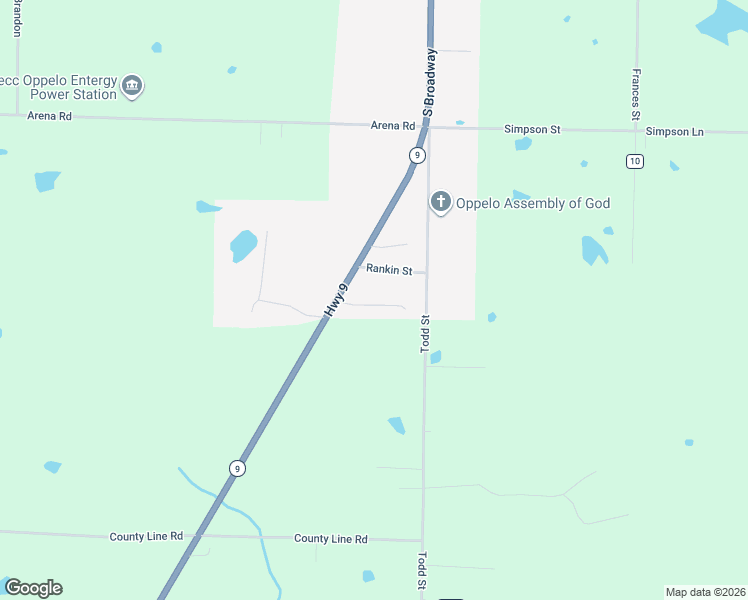 map of restaurants, bars, coffee shops, grocery stores, and more near 21 Brents Road in Oppelo