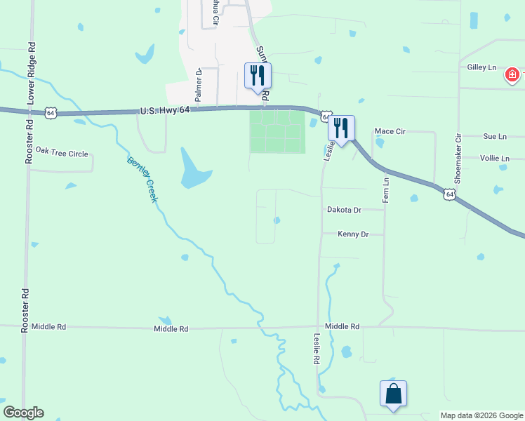map of restaurants, bars, coffee shops, grocery stores, and more near 43 Haley Cir in Conway