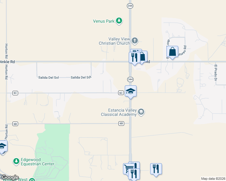 map of restaurants, bars, coffee shops, grocery stores, and more near 13 Mustang Road in Edgewood