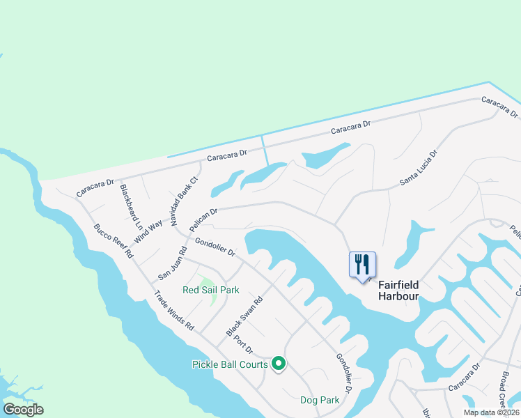 map of restaurants, bars, coffee shops, grocery stores, and more near 826 Pelican Drive in New Bern