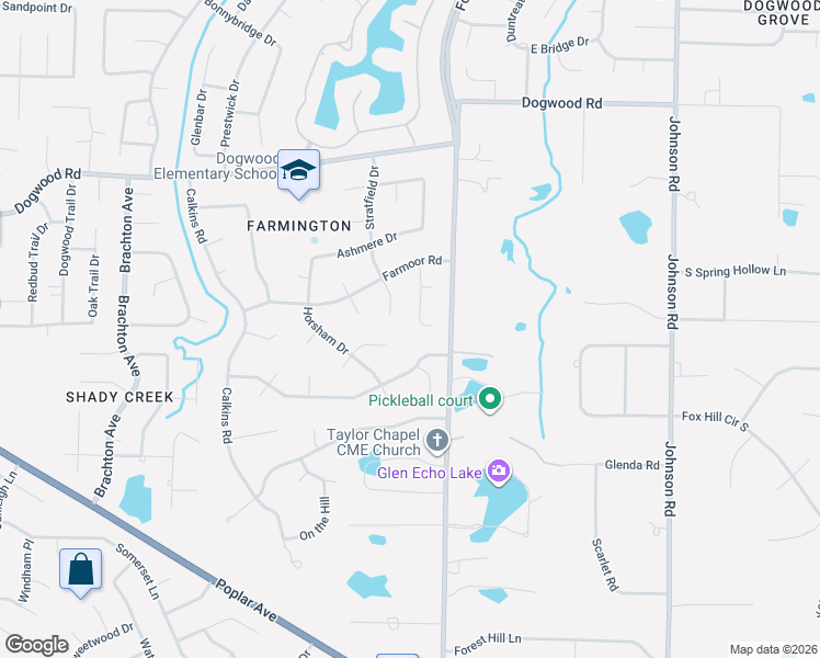 map of restaurants, bars, coffee shops, grocery stores, and more near 2505 Netherhall Drive in Germantown