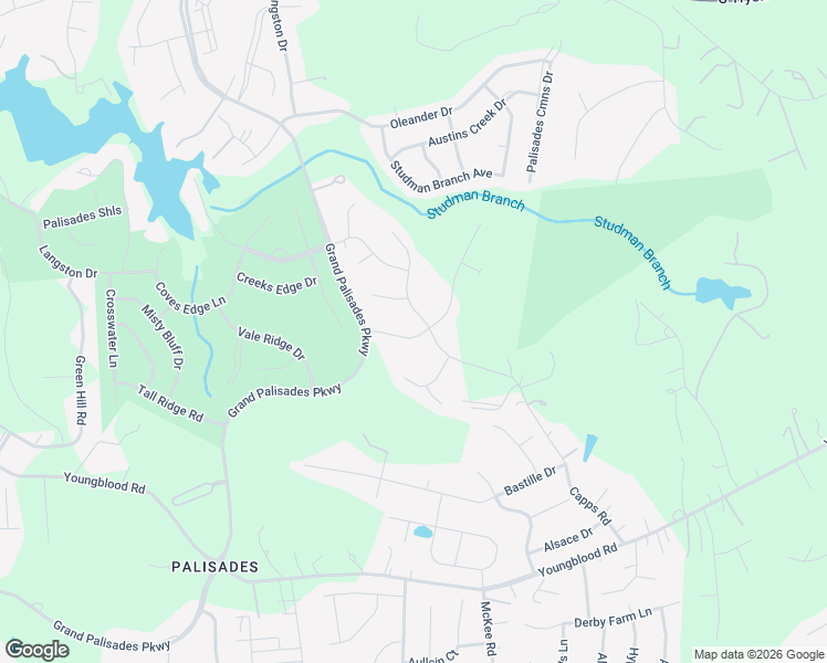 map of restaurants, bars, coffee shops, grocery stores, and more near 14718 Grand Palisades Parkway in Charlotte