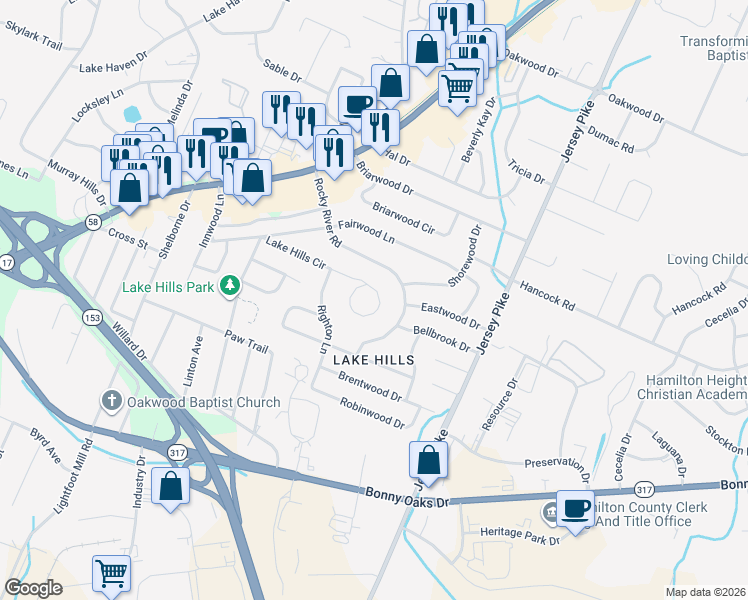 map of restaurants, bars, coffee shops, grocery stores, and more near in Chattanooga