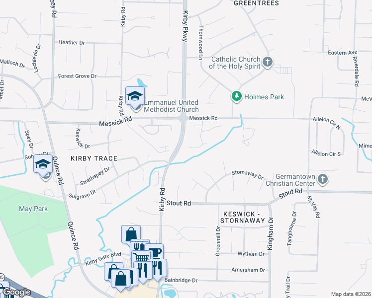 map of restaurants, bars, coffee shops, grocery stores, and more near in Memphis