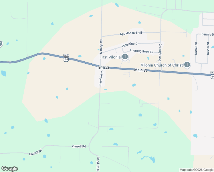 map of restaurants, bars, coffee shops, grocery stores, and more near 15 Beryl Road South in Conway