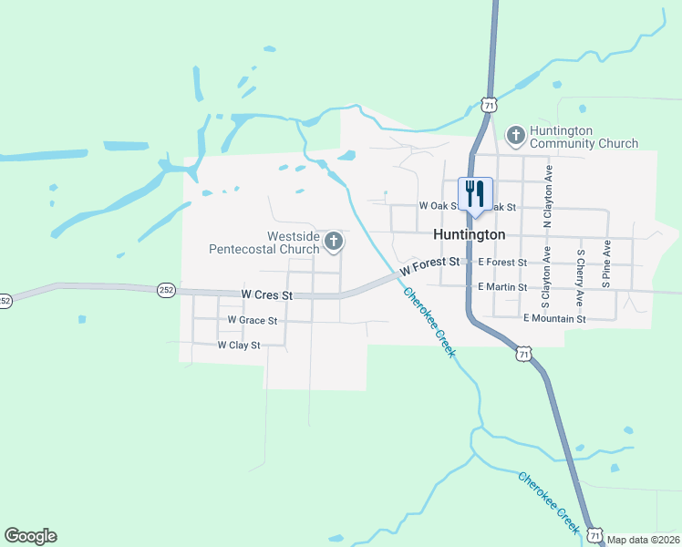 map of restaurants, bars, coffee shops, grocery stores, and more near 202 South Saint George Avenue in Huntington