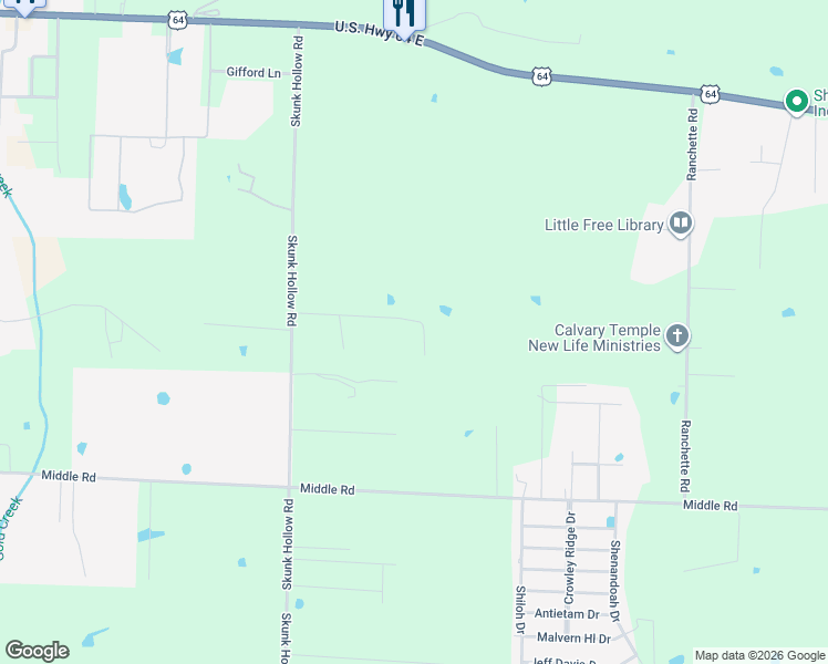 map of restaurants, bars, coffee shops, grocery stores, and more near 24 Bright Road in Conway