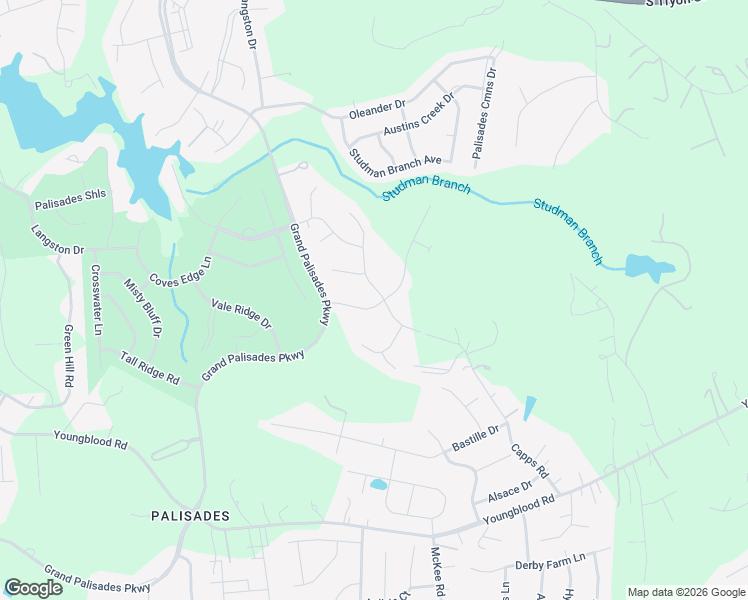 map of restaurants, bars, coffee shops, grocery stores, and more near 14718 Grand Palisades Parkway in Charlotte