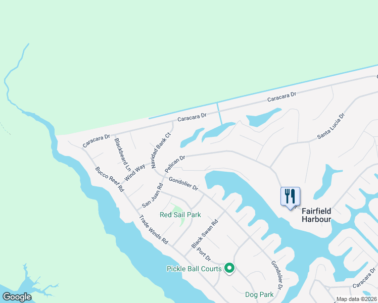 map of restaurants, bars, coffee shops, grocery stores, and more near 816 Pelican Drive in New Bern