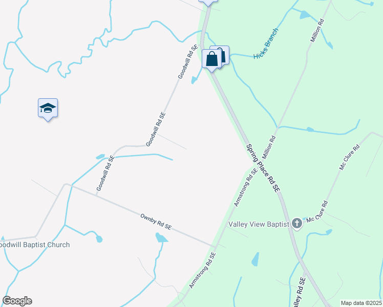 map of restaurants, bars, coffee shops, grocery stores, and more near 365 Goodwill Road Southeast in Cleveland