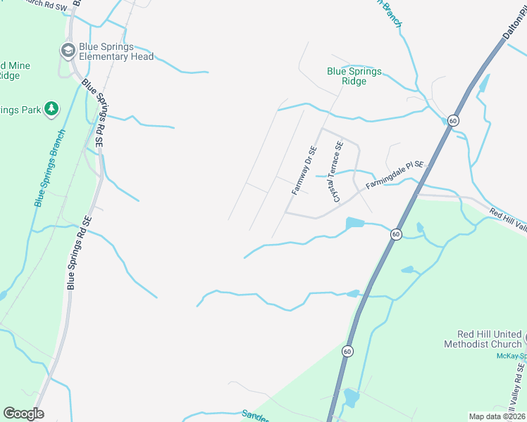 map of restaurants, bars, coffee shops, grocery stores, and more near 148 Briar Meadow Trail Southeast in Cleveland