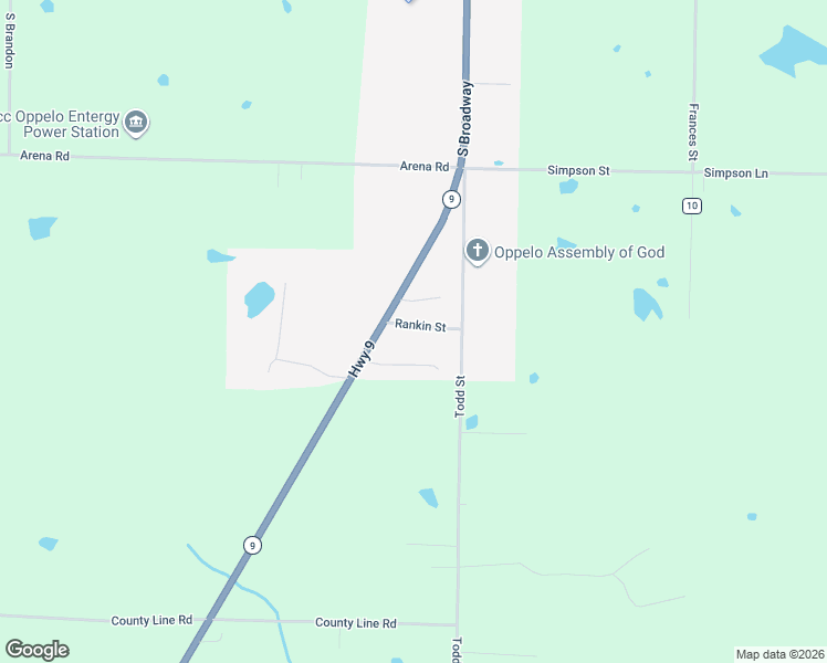 map of restaurants, bars, coffee shops, grocery stores, and more near 9 Rankin Street in Oppelo