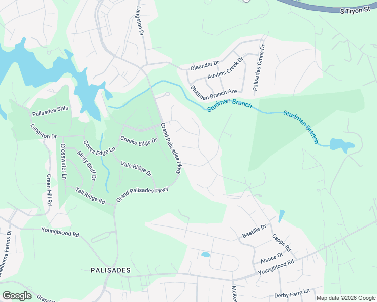 map of restaurants, bars, coffee shops, grocery stores, and more near 14808 High Bluff Court in Charlotte