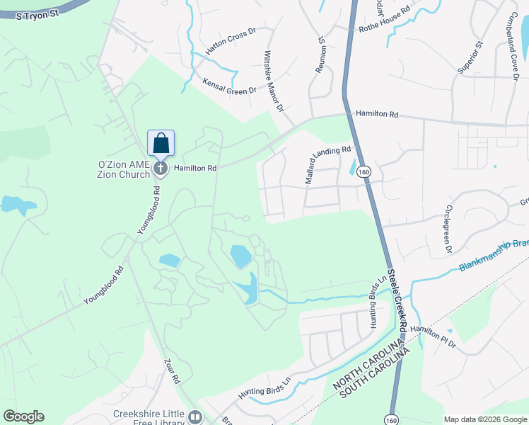 map of restaurants, bars, coffee shops, grocery stores, and more near in Charlotte