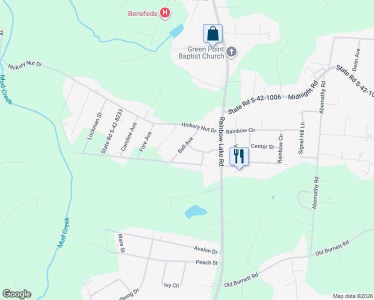 map of restaurants, bars, coffee shops, grocery stores, and more near 261 State Road S-42-8239 in Inman