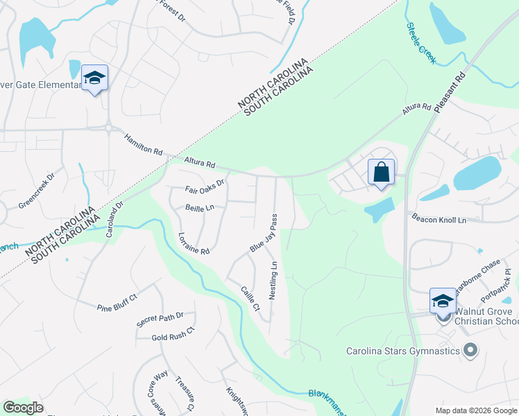 map of restaurants, bars, coffee shops, grocery stores, and more near 931 Laurel Meadow Drive in Fort Mill