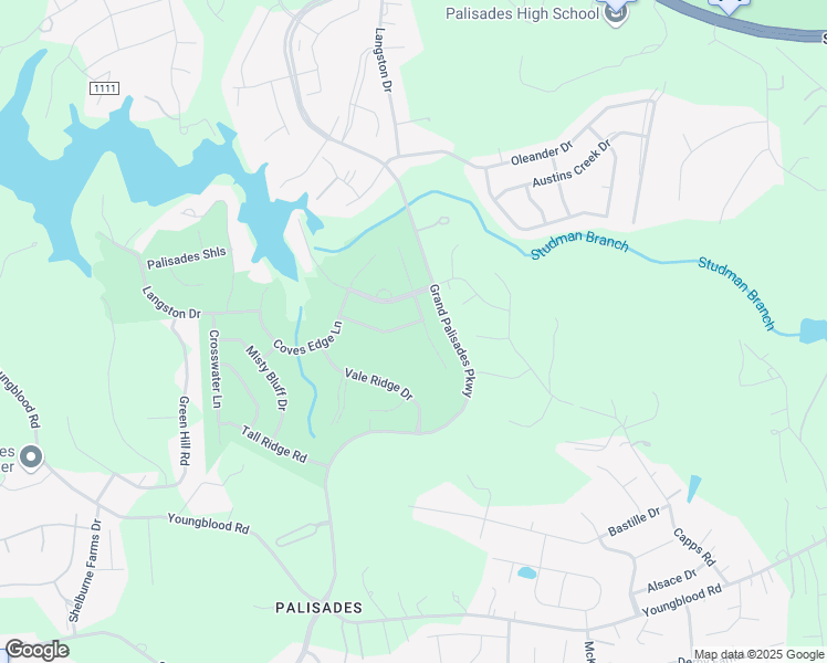 map of restaurants, bars, coffee shops, grocery stores, and more near 14811 Creeks Edge Drive in Charlotte