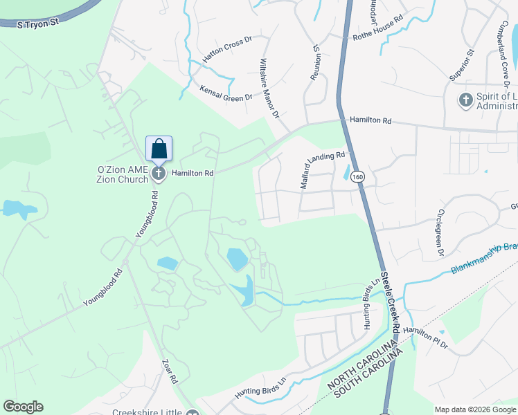map of restaurants, bars, coffee shops, grocery stores, and more near in Charlotte
