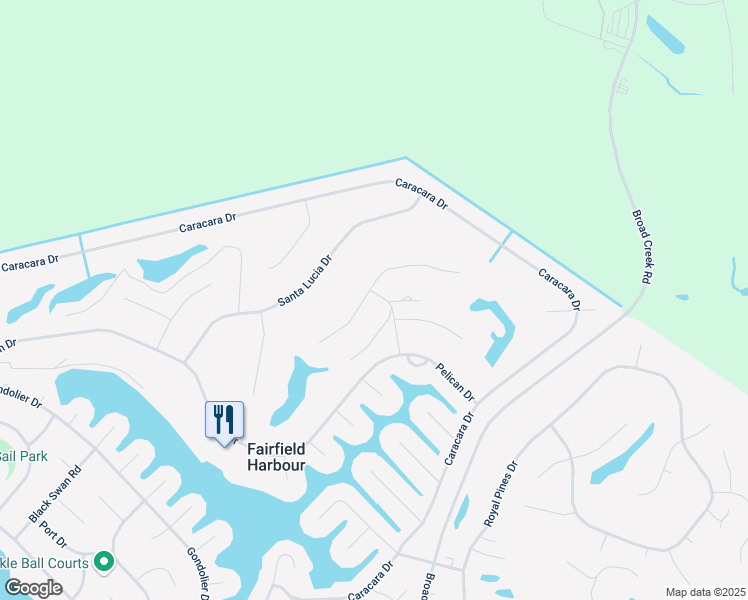 map of restaurants, bars, coffee shops, grocery stores, and more near 1318 Mona Passage Court in New Bern