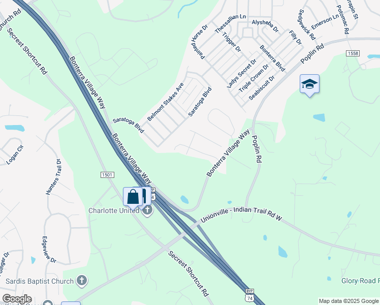 map of restaurants, bars, coffee shops, grocery stores, and more near 188 Audra Faye Lane in Lake Park