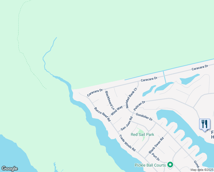 map of restaurants, bars, coffee shops, grocery stores, and more near 2306 Caracara Drive in New Bern