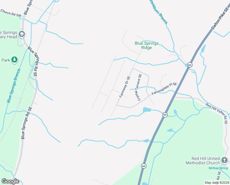 map of restaurants, bars, coffee shops, grocery stores, and more near 121 Briar Meadow Trail Southeast in Cleveland