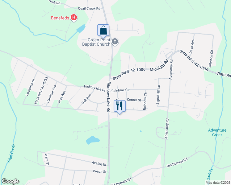 map of restaurants, bars, coffee shops, grocery stores, and more near 142 Venus Street in Inman