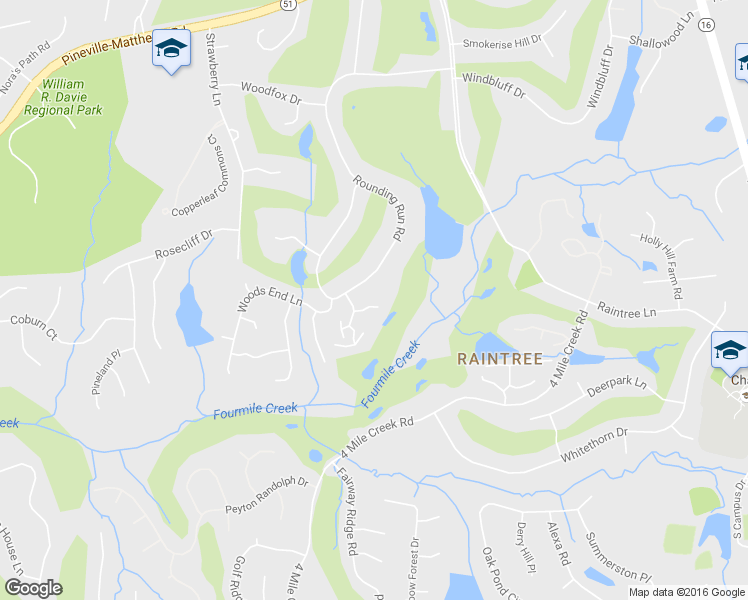 map of restaurants, bars, coffee shops, grocery stores, and more near 4741 Rounding Run Road in Charlotte