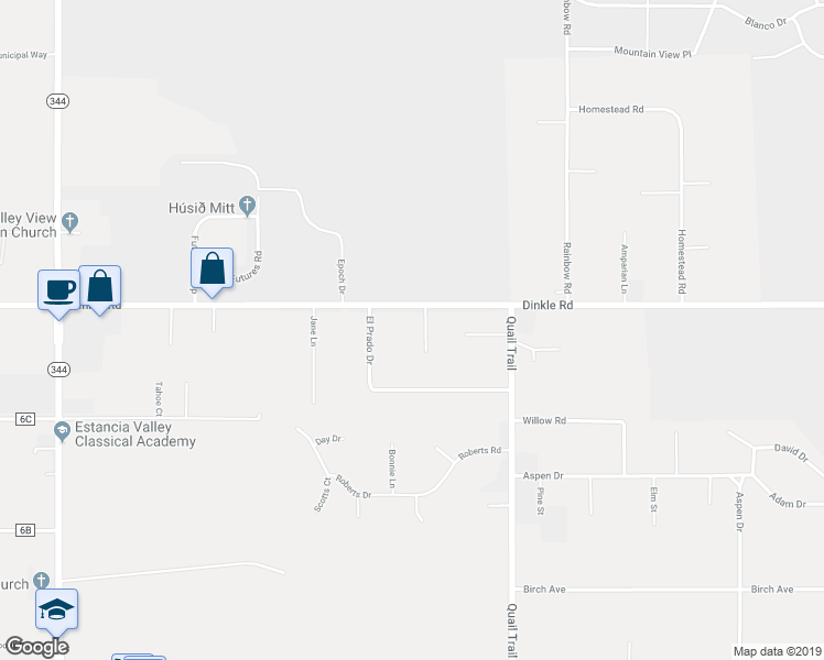 map of restaurants, bars, coffee shops, grocery stores, and more near 6 Christine Court in Edgewood