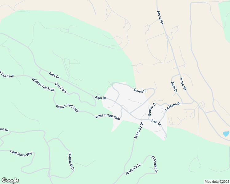 map of restaurants, bars, coffee shops, grocery stores, and more near Zurich Drive in Kern County