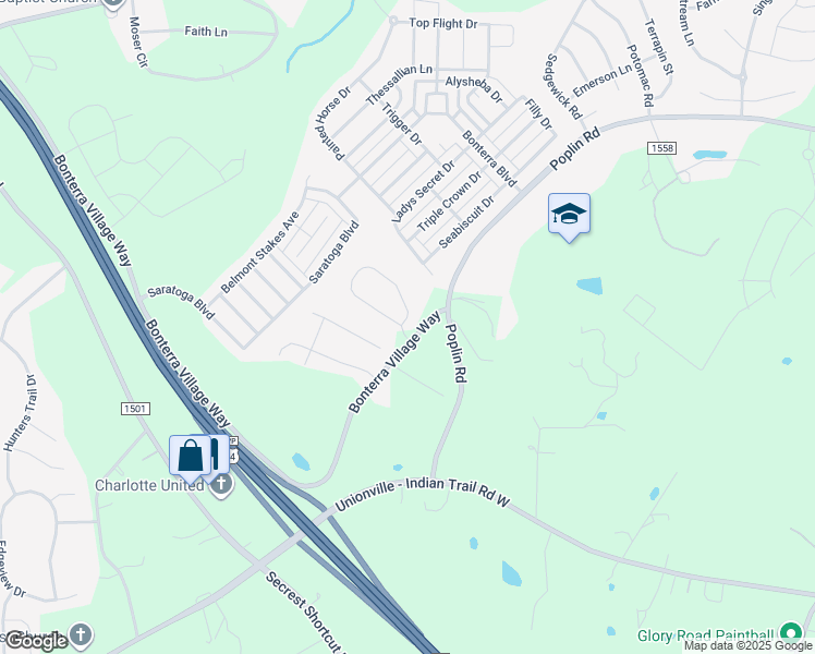 map of restaurants, bars, coffee shops, grocery stores, and more near 857 Tyler Matthew Lane in Indian Trail