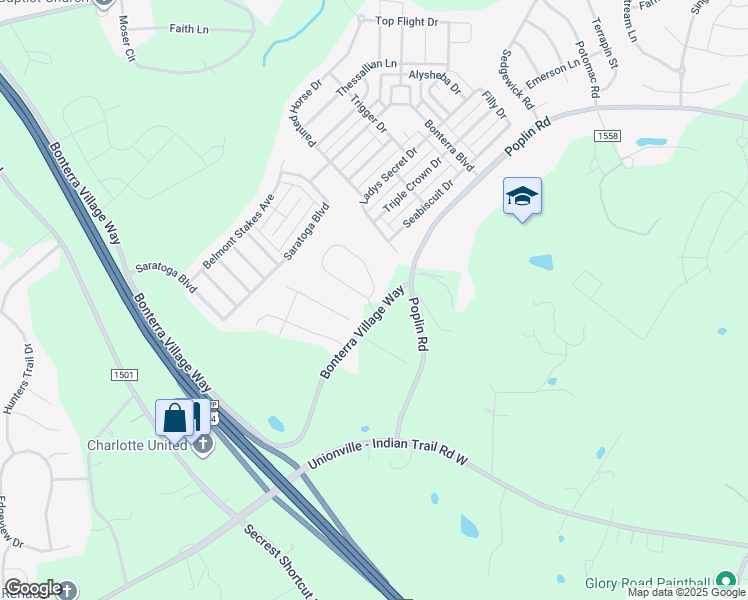 map of restaurants, bars, coffee shops, grocery stores, and more near 857 Tyler Matthew Lane in Indian Trail