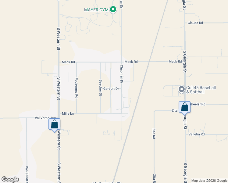 map of restaurants, bars, coffee shops, grocery stores, and more near 12103 Percell St in Amarillo