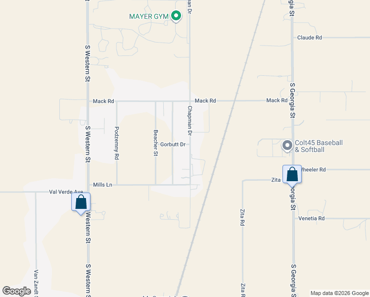 map of restaurants, bars, coffee shops, grocery stores, and more near 12103 Percell St in Amarillo