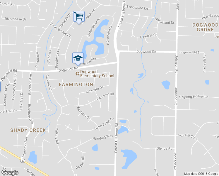 map of restaurants, bars, coffee shops, grocery stores, and more near 9077 Ashmere Drive in Memphis