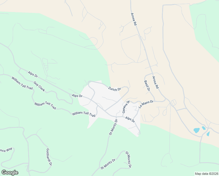 map of restaurants, bars, coffee shops, grocery stores, and more near Zurich Drive in Kern County