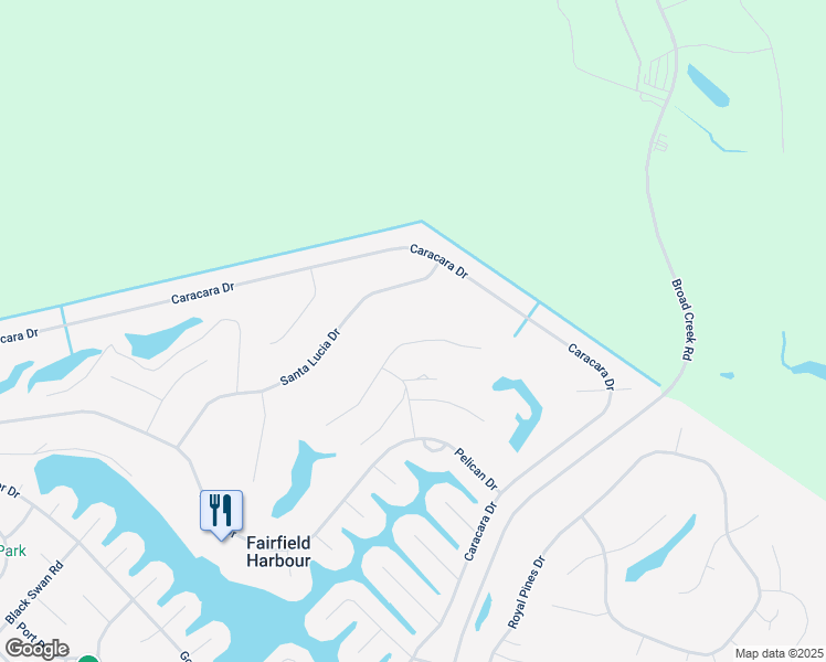 map of restaurants, bars, coffee shops, grocery stores, and more near 1415 Mona Passage Court in New Bern