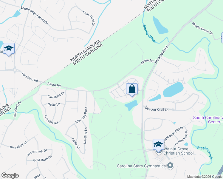 map of restaurants, bars, coffee shops, grocery stores, and more near 831 Canoe Song Road in Fort Mill