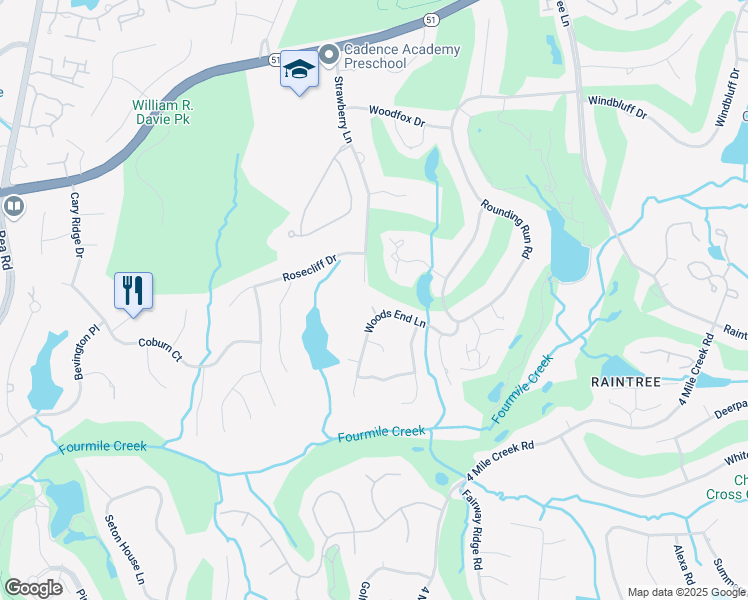 map of restaurants, bars, coffee shops, grocery stores, and more near 4908 Rankin Place in Charlotte